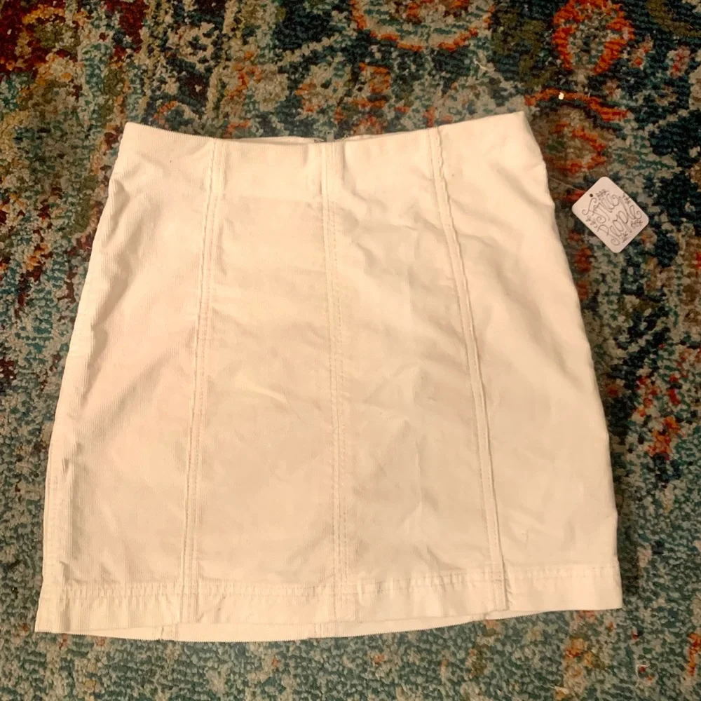 Free people corduroy off white high waisted skirt - Picture 4 of 4